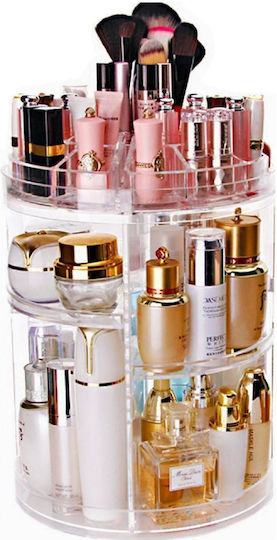 Drehbarer Organisationsständer für Kosmetik mit Ebenen Transparente 30x24cm