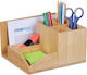 Desk Organizer Bamboo Relaxdays Natural Approx 11 X 21 X 19 Cm
