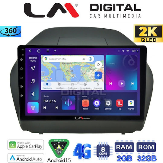 LM Digital Ηχοσύστημα Αυτοκινήτου για Hyundai iX35 2009>2015 (Bluetooth/USB/WiFi/GPS/Apple-Carplay/Android-Auto)