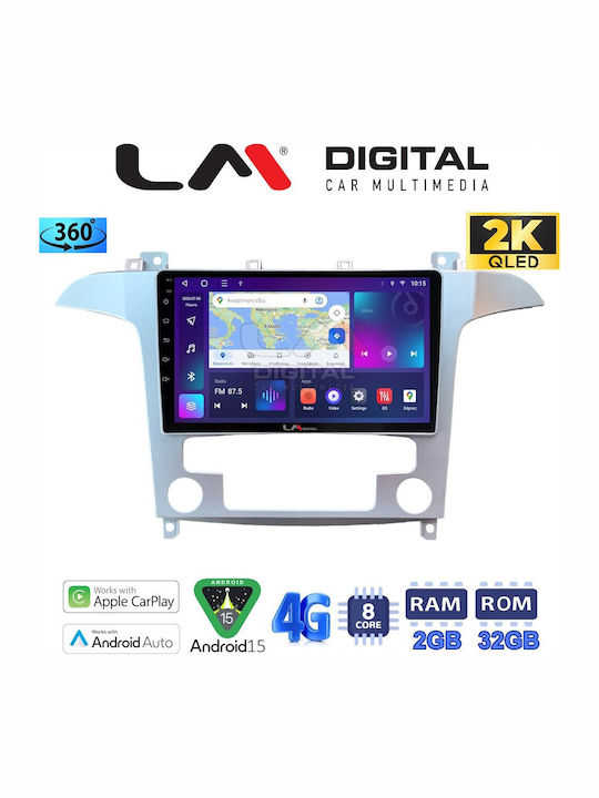 LM Digital Ηχοσύστημα Αυτοκινήτου για Ford S-Max 2006 > 2014 (Bluetooth/USB/WiFi/GPS/Apple-Carplay/Android-Auto)
