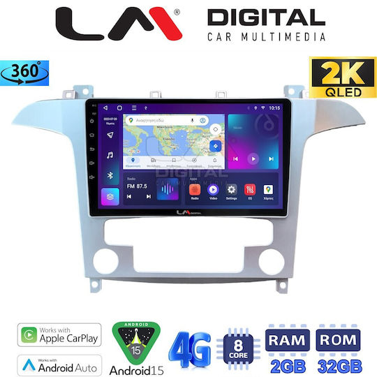 LM Digital Ηχοσύστημα Αυτοκινήτου για Ford S-Max 2006 > 2014 (Bluetooth/USB/WiFi/GPS/Apple-Carplay/Android-Auto)