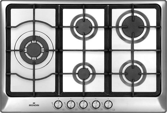 Mondin Linea Matera Εστία Υγραερίου Αυτόνομη 75x51εκ. Ασημί