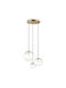 Ideal Lux Equinoxe Sp3 Висящо Осветително Тяло Златист 42x42см.