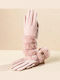 Women's Touch Gloves with Fur Pink