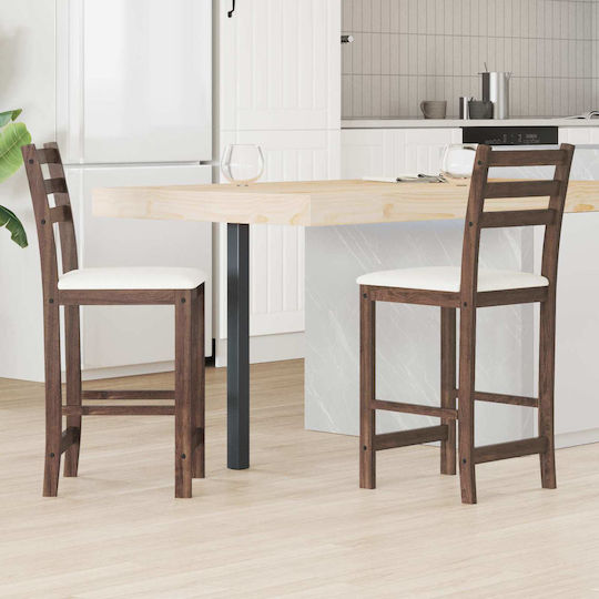 Outdoor Chair Wooden Light Brown 2pcs 40x47.5x99.5cm