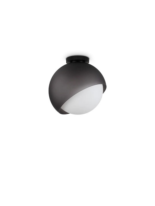 Ideal Lux Pl1 Πλαφονιέρα Οροφής 30εκ. Μαύρη