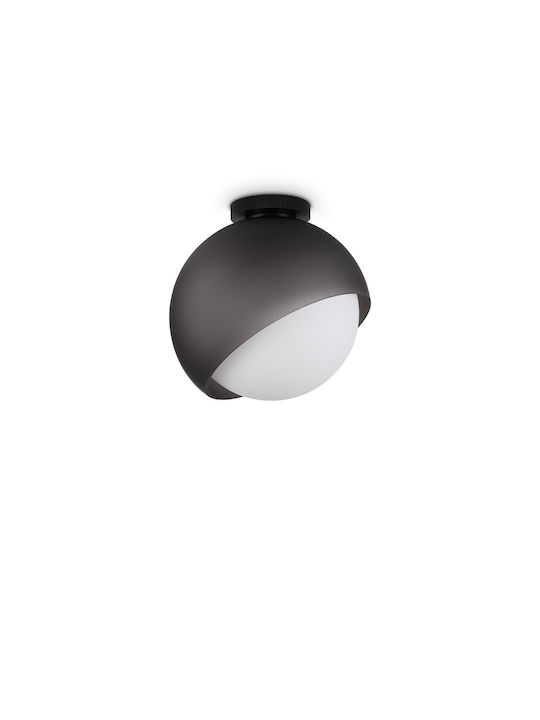 Ideal Lux Pl1 Πλαφονιέρα Οροφής 30εκ. Μαύρη