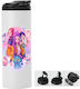 Thermos Bottle Double Lid Huntrix 600ml White