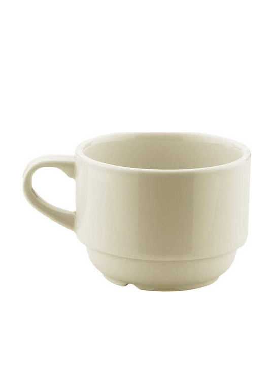 Kutahya Porselen Bone Set of Cups Cappuccino Porcelain Brown 12pcs