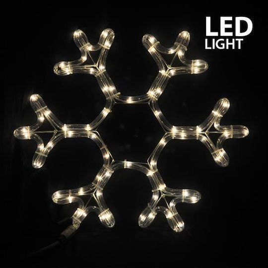 Estheti Schneeflocke 3m Led Lichtschlauch Monokanal Thermo Weiß & Weiß Flash 38x36cm Ip44 2 Stücke 600-20103