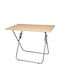Table Kitchen Collapsible Wooden with Metal Frame Sonoma/silver 90x60x72cm