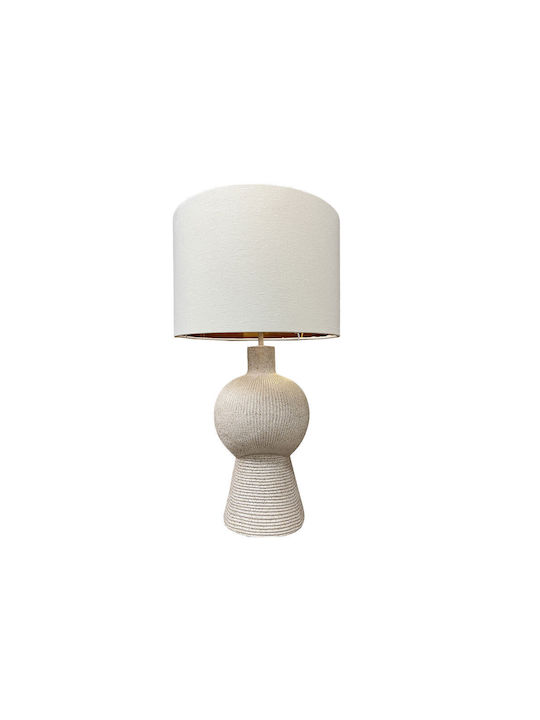 InTheBox Plastic Table Lamp with White Shade and Base