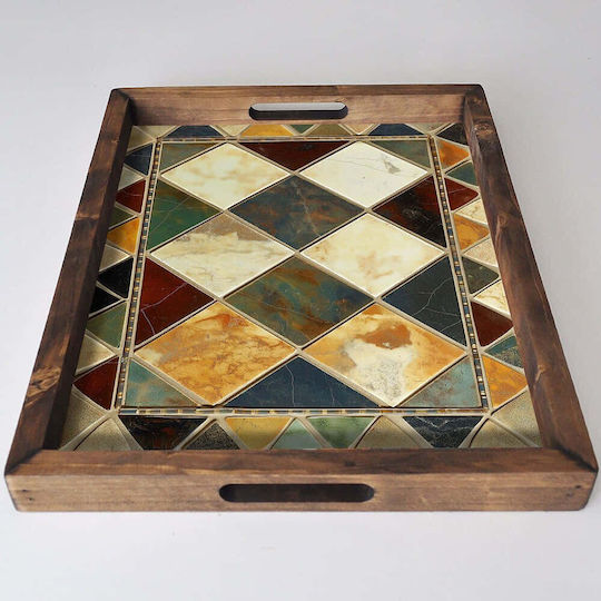 Aberto Design Ξύλινος Δίσκος Σερβιρίσματος 48x38x4cm