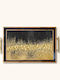 Aberto Design Rechteckig Serviertablett in Schwarz Farbe 50x29x3.5cm 244KNG1156 1Stück