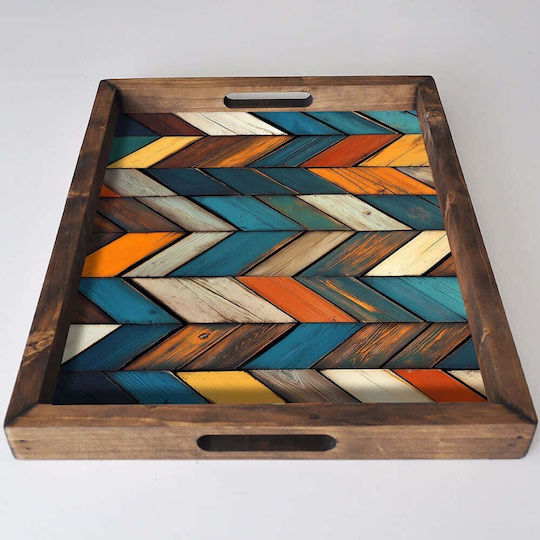 Aberto Design Ξύλινος Δίσκος Σερβιρίσματος 48x38x4cm
