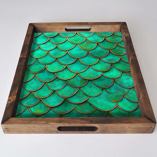 Aberto Design Wooden Rectangular Serving Tray 48x38x4cm 799EVL1110 1pcs
