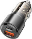 Borofone Auto-Ladegerät 83W Schnellladung mit Anschlüssen: 1xUSB 1xType-C Schwarz Farbe