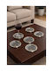 Round Stainless Steel 18/10 Metallic Gold Royale Coaster 6 Pieces Galifas 940006 Galifas