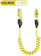 4 In 1 Data Cable Fast Charging Usb Lightning Type-c Flexible Compact 1.5m Yellow Abyz