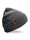 Beanie Unisex Σκούφος Πλεκτός σε Γκρι χρώμα