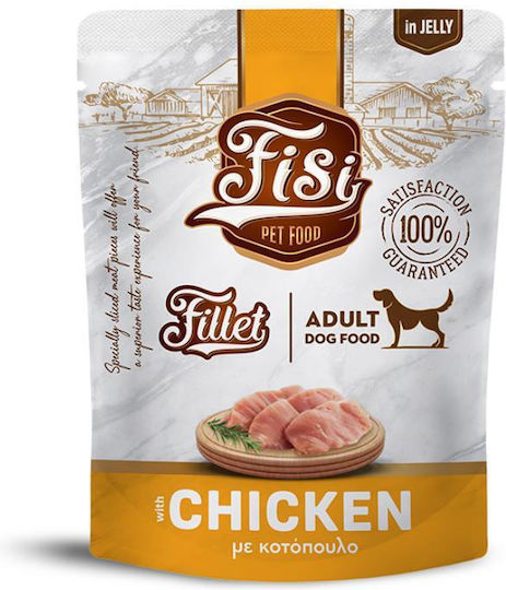 Fisi Wet Dog Food in Pouches with Chicken 8x500g