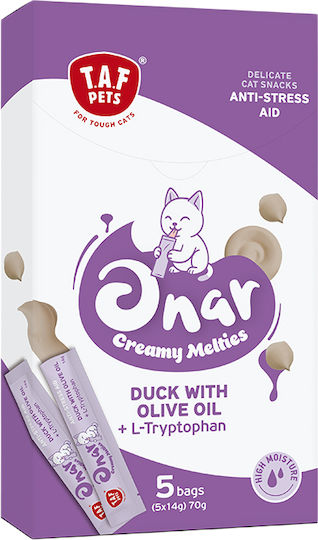 Λιχουδιά Γάτας Taf Pets Onar Creamy Anti-stress Aid 5x14gr 70gr