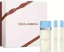 Dolce & Gabbana Light Blue Γυναικείο Σετ με Eau de Toilette 3τμχ Dolce & Gabbana Light Blue Γυναικείο Σετ με Eau de Toilette 3τμχ