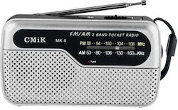 Cmik MK-6 Retro Φορητό Ραδιόφωνο Ασημί