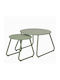 Runder Zigon Metallisches Set Menta 2Stück M60xL60cm
