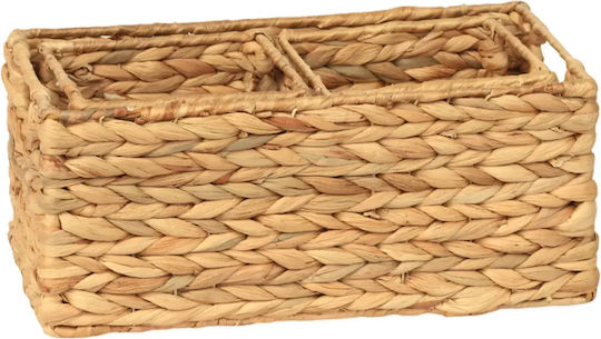 Polihome Διακοσμητικό Καλάθι Rattan Καφέ