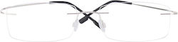 KRZ Reading Glasses +3.75 Pocket in Silver color KRZRIM375