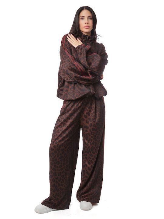 Silia D Damenhosen Set mit Animal Print Streifen