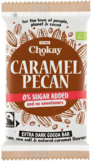 Σοκολατα Caramel Pecan Χωρις Γλουτενη & Χωρις Ζαχαρη 70γρ 5 Τεμαχιων Chokay Bio