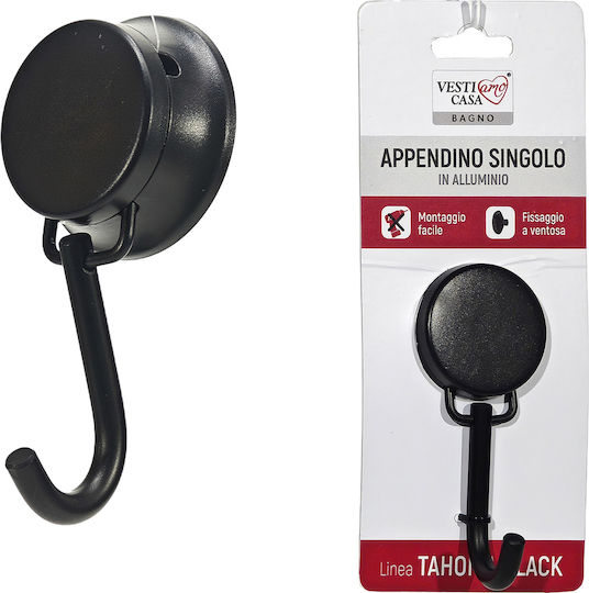 General Trade Single Wall-Mounted Bathroom Hook Black General Trade Single Wall-Mounted Bathroom Hook Black