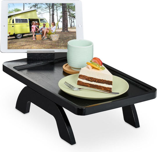 Relaxdays Bamboo Rechteckig Serviertablett aus Bambus in Schwarz Farbe 10049529 1Stück Relaxdays Bamboo Rechteckig Serviertablett aus Bambus in Schwarz Farbe 10049529 1Stück