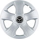 Auto Radkappen Set mit Marke Mazda 4Stück 16" Gray/Gray
