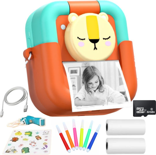 Cameră Pentru Copii Smartic Ultra Hd Rezoluție 2.5k Baterie 1200mah Ecran 2.4 Inch Card Memorie 32 Gb Funcție Imprimare Instantă 3 Jocuri Incorporate 2 Role Imprimare Mp3 Mod Selfie