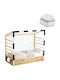 Kids Bed Single with Mattress and Storage Space Beige 90x190cm