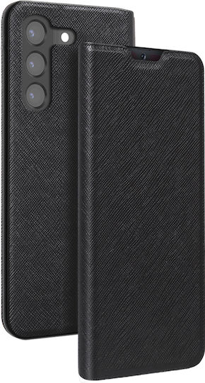 Bigben Case Galaxy S22 Plus Saffiano Effect Stand Function Card Holder Black