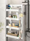 Inco Wall Mounted Bathroom Shelf Metallic with 4 Shelves 40x17x86cm Gray