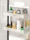 Inco An der Wand montiert Badezimmerregal Metallisch 40x17x43cm Gray