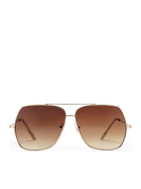 Chpo Women's Sunglasses with Gold Frame and Gol...