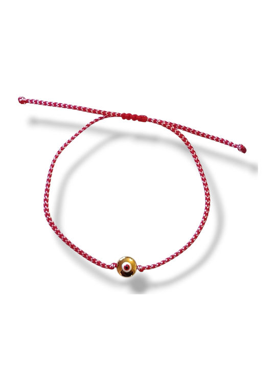The Art of Beading Women's Bracelet Martaki with design Eye Gold Plated