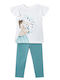 Kids' Set with Leggings Summer 2pcs White