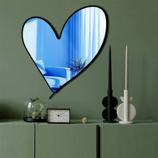 Wallity Wall Mirror with Blue Plastic Frame 48x43cm 1pcs
