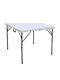 Plastic Catering Garden & Terrace Table for Small Spaces Foldable with Metal Frame White 86x86x74cm