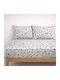 My Home Luxury Sheet Sets Semi-Double with Elastic 120x200cm. Grezzena Green 4pcs