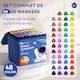Qova Design Markers 6mm Blue 48pcs