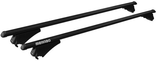 Menabo Autodachträger Aluminium Tiger Schwarz Farbe Honda CR-V V 5-Türer 2017 Flush oder Raised Dachreling 2 Stück 8590/mb