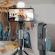 Alista Home Selfie Stick Trepied Pentru Telefoane Mobile Bluetooth Cu Lumină Gri
